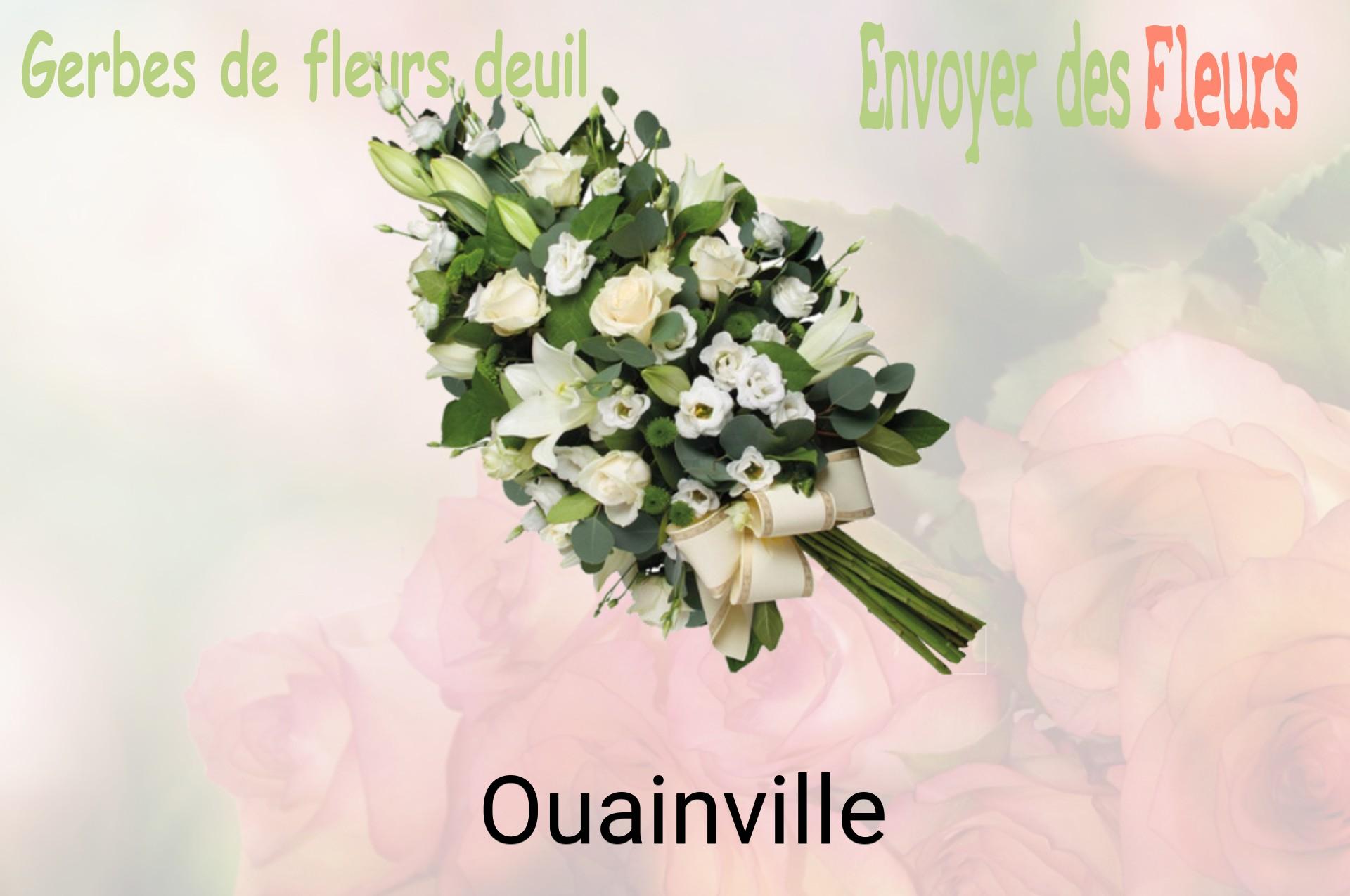 Gerbe de fleurs de deuil livrée à Ouainville